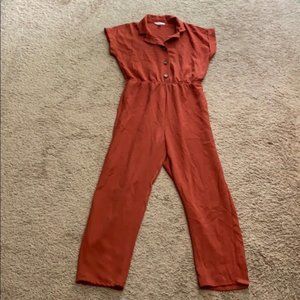 NO BOUNDARIES  women's jumper cuffed short sleeves  sz - S  color - burnt orange